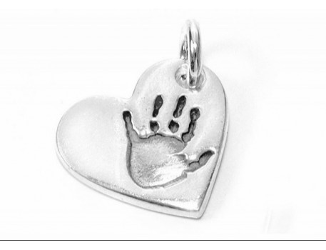 Hand/Foot Print Heart Charm