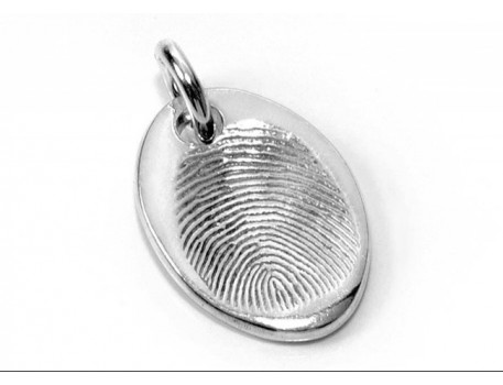 Fingerprint Charm - Small Oval