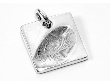 Fingerprint Charm - Small Square